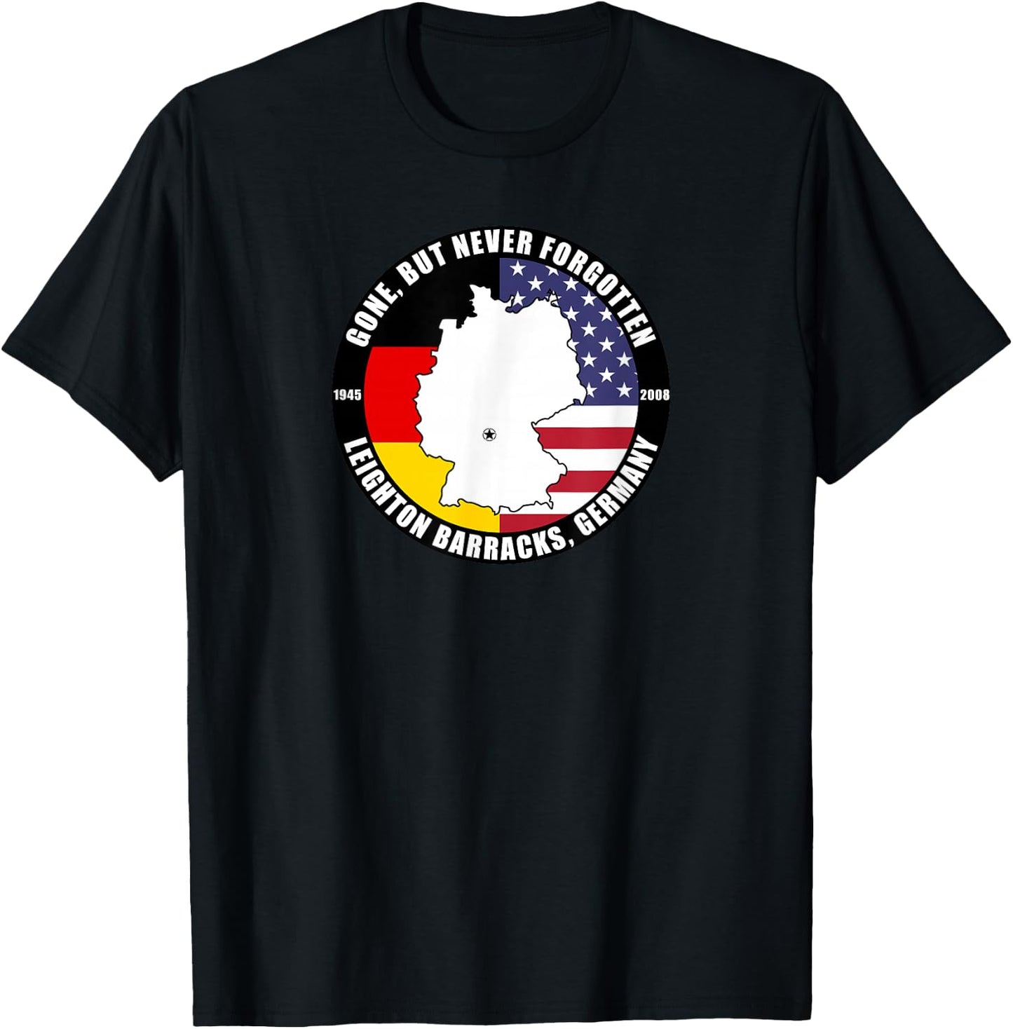 Leighton Barracks Germany Military Base Veteran T-Shirt - T-Shirt | Black