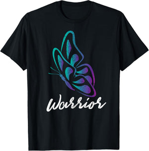 Butterfly Warrior - Suicide Prevention Awareness T-Shirt - T-Shirt | Black