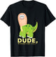 Dude Where's My Toe Funny Amputation Brontosaurus Amputee T-Shirt - T-Shirt | Black