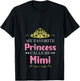 My Favorite Princess Calls Me Mimi Mother Grandma Funny V-Neck T-Shirt - T-Shirt | Black