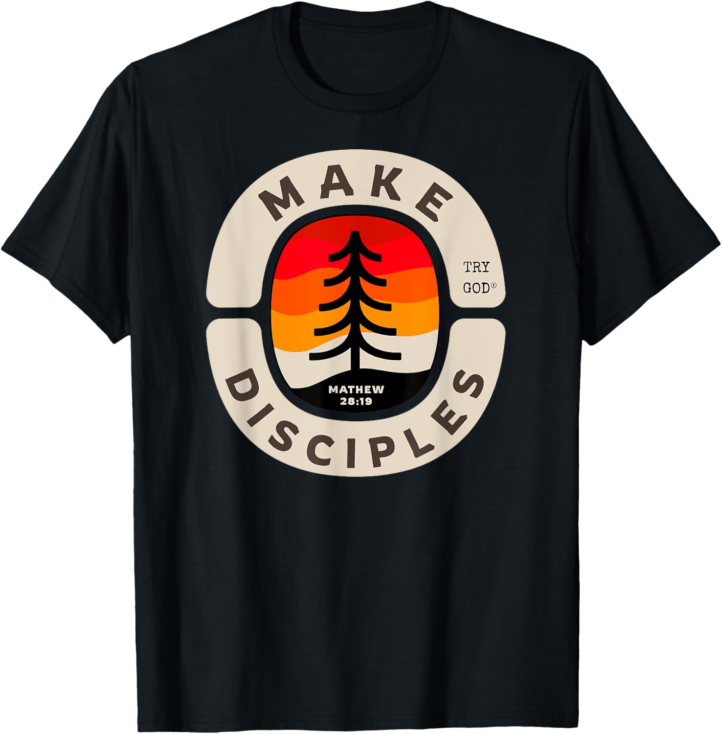 Make Disciples Christian Bible Verse Matthew 28:18-20 T-Shirt - T-Shirt | Black