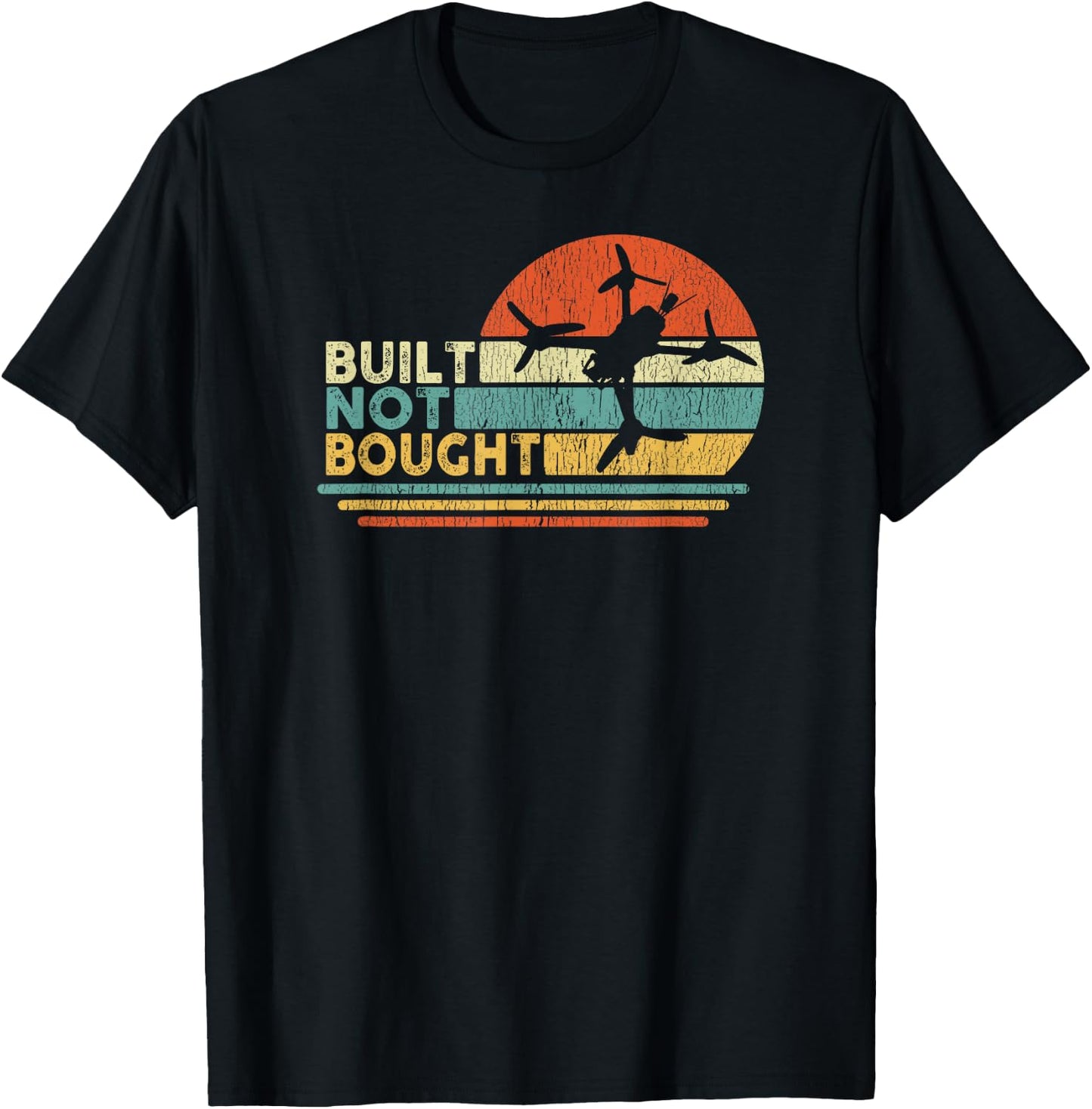 Built Unpurchased Drone Builder Freestyle FPV Race T-Shirt - T-Shirt | Black