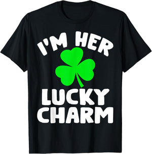 I'm Her Lucky Charm Funny Couples St Patrick's Day T-Shirt - T-Shirt | Black