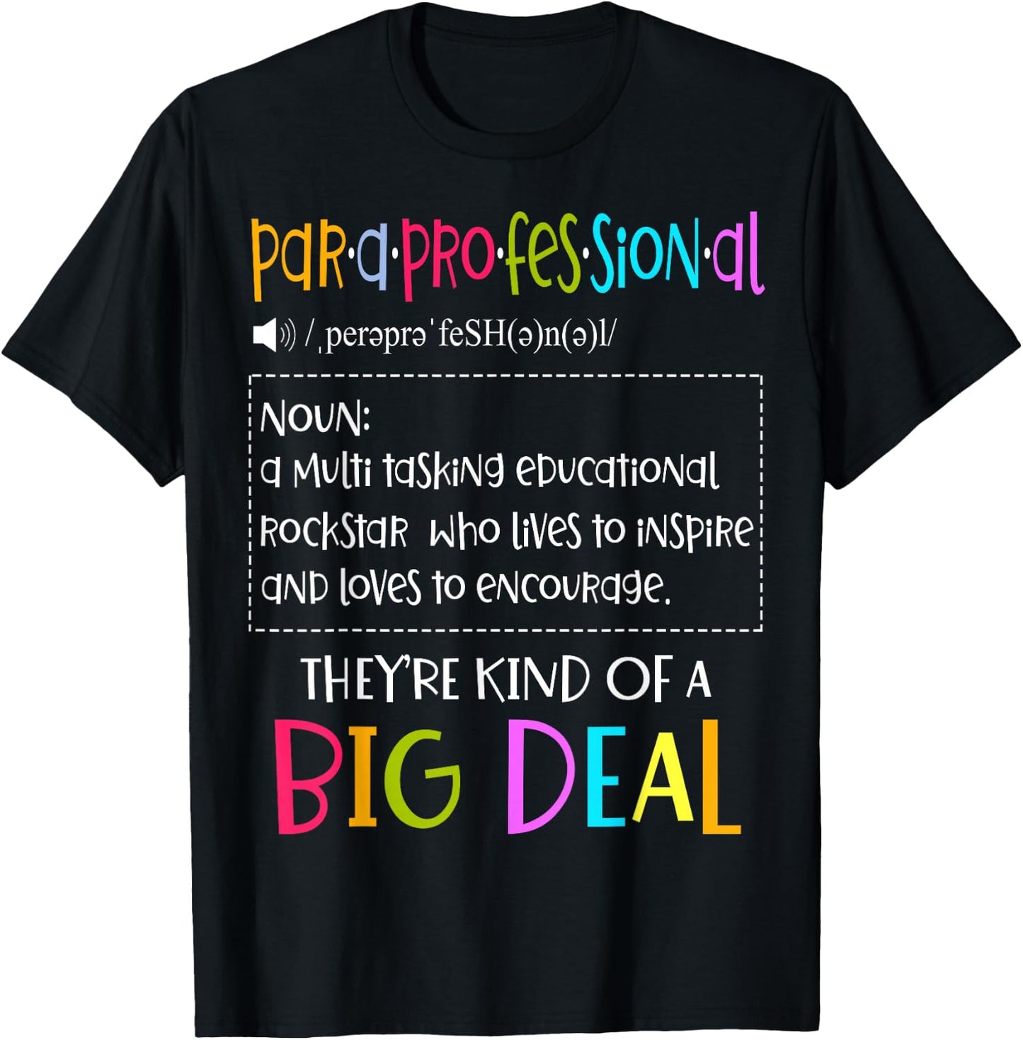 Para Professional Elementary School Lesson Teachers T-Shirt - T-Shirt | Black