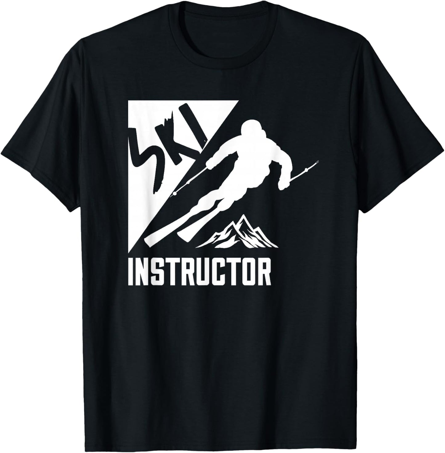 Ski Instructor Coach Skiing Skier T-Shirt - T-Shirt | Black
