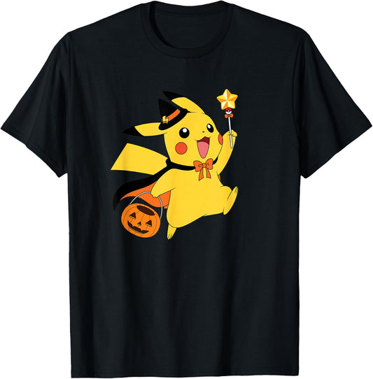 Pokémon - Halloween Pikachu Star Candy T-Shirt - T-Shirt | Black