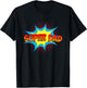 Super Dad Family Matching Superhero Comics Set Fathers Day T-Shirt - T-Shirt | Black