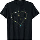 Heart Shaped Constellation Women's Heart Love Constellation T-Shirt - T-Shirt | Black