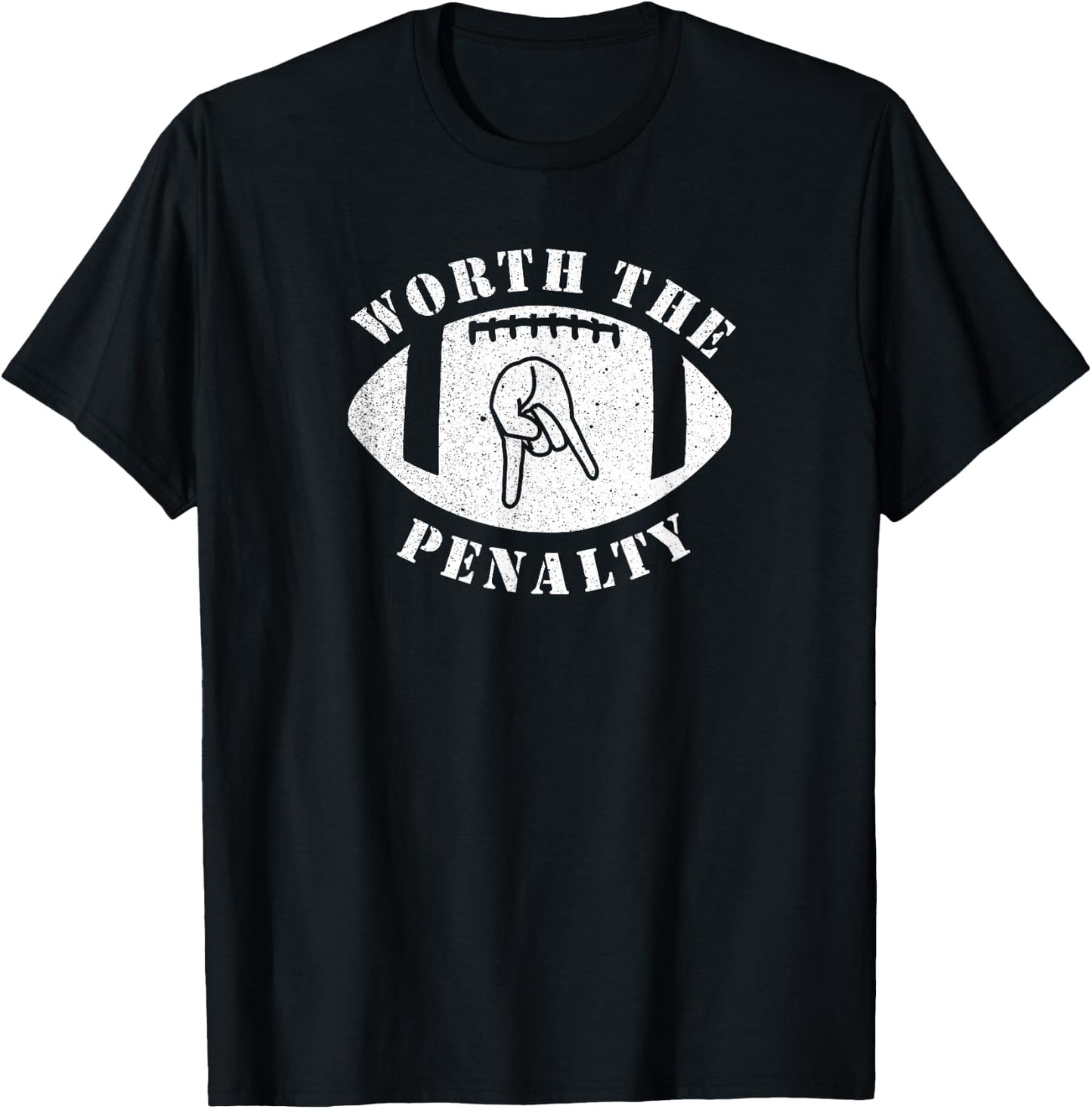 Horns Down Worth The Penalty Oklahoma Texas Red River T-Shirt - T-Shirt | Black