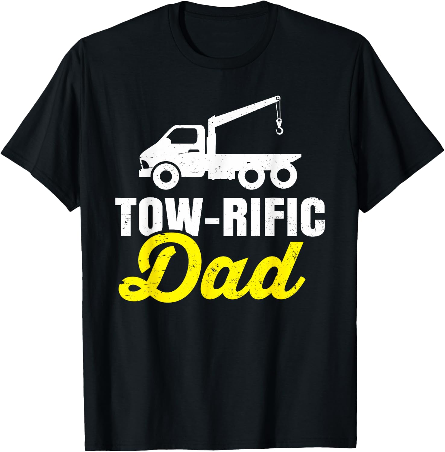 Tow Truck Driver Dad Father Towing Car Pickup Wrecker Gift T-Shirt - T-Shirt | Black