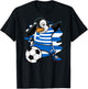 Dabbing Penguin Greece Soccer Fans Jersey Football Lovers T-Shirt - T-Shirt | Black