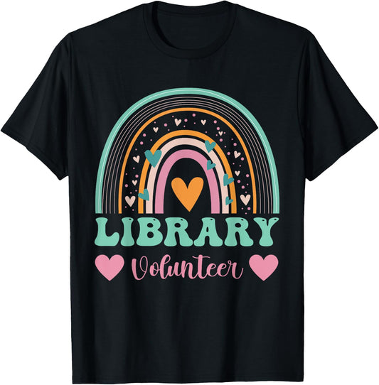 Library Volunteer Appreciation T-Shirt - T-Shirt | Black