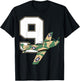 9th Birthday Military Plane Aircraft Fighter 9 Year Old Boys T-Shirt - T-Shirt | Black