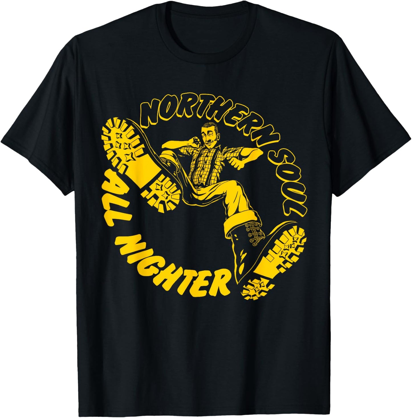 1960's Mod Northern Soul All Nighter Bootboy Soulboy Ska Man T-Shirt - T-Shirt | Black
