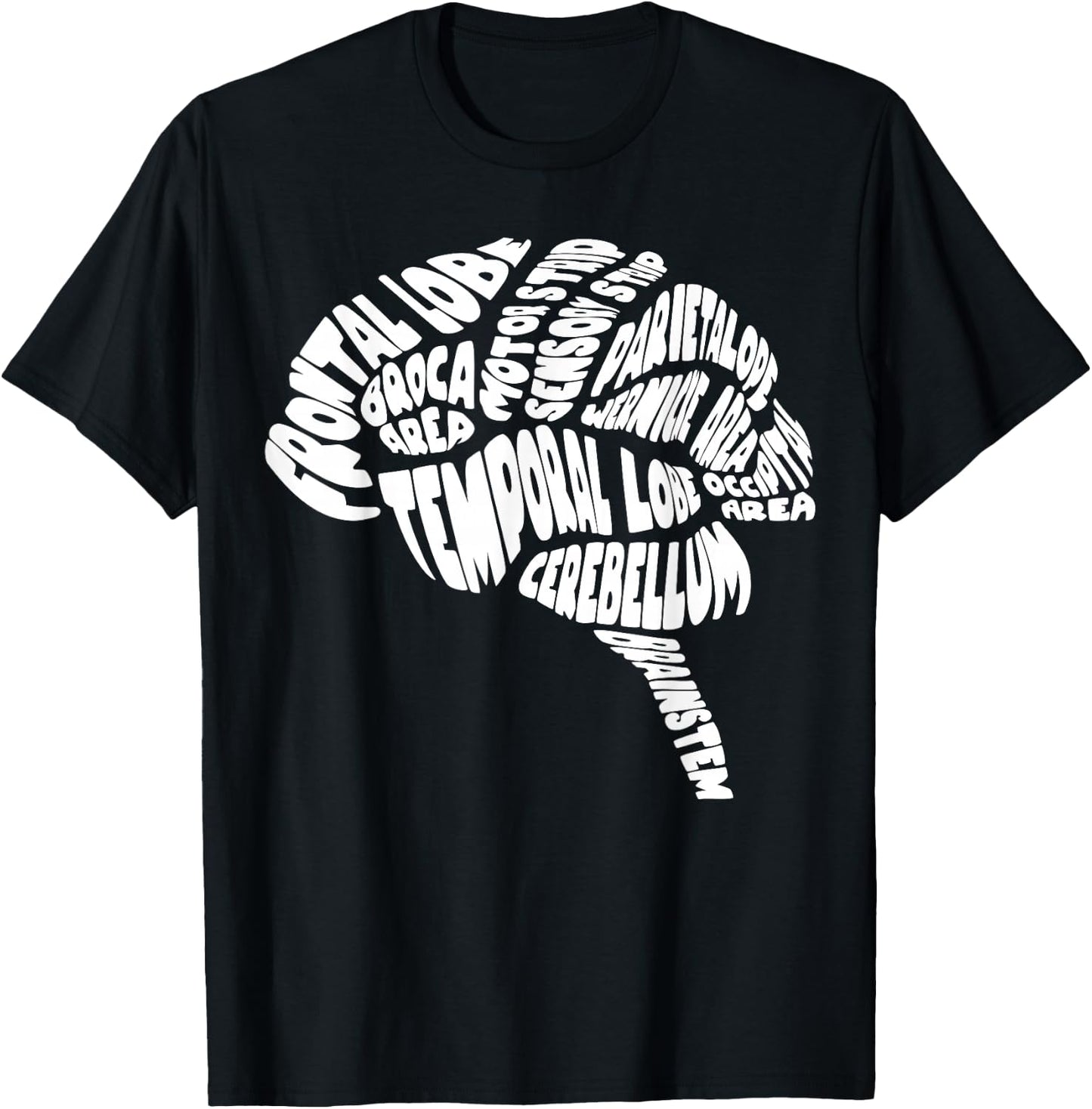 Parts Area Brain Neurologist Neurology Brain Map Surgeon T-Shirt - T-Shirt | Black