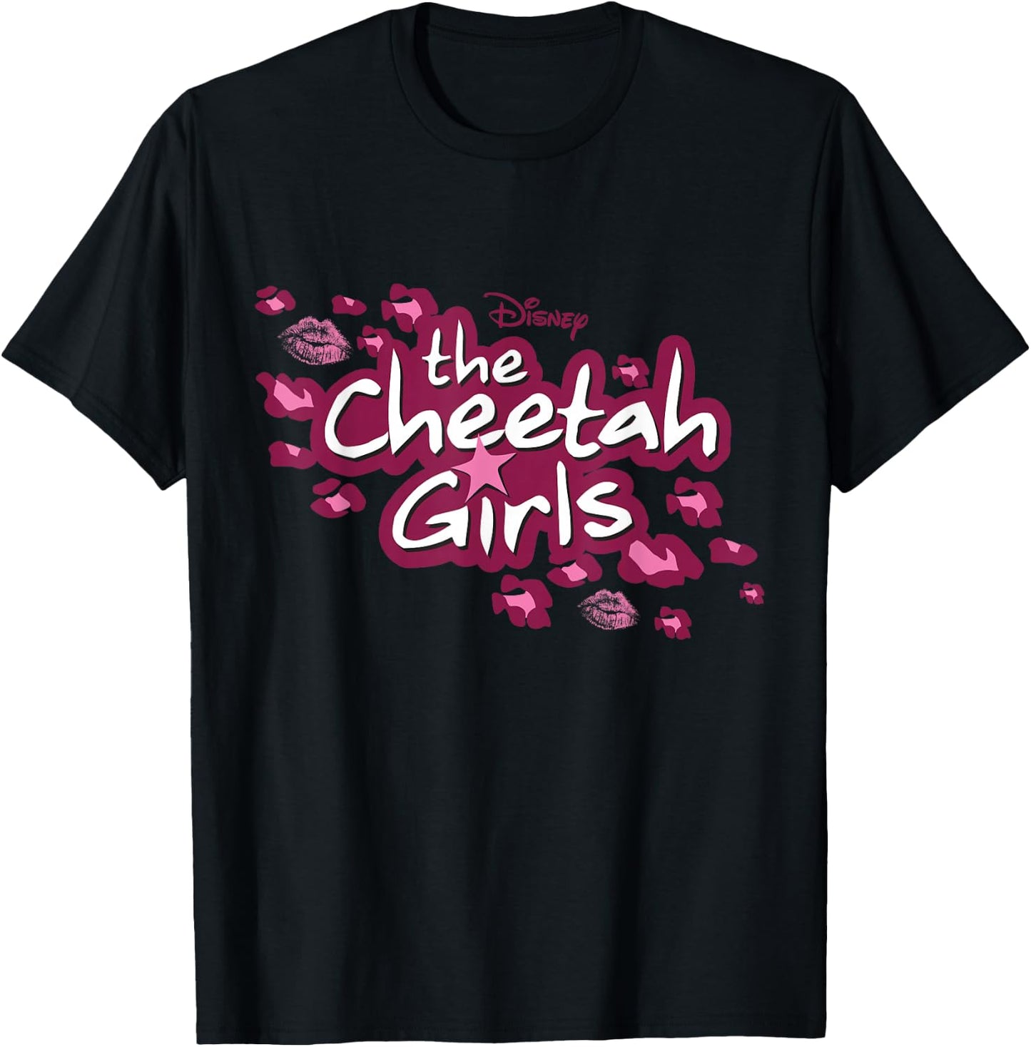 Disney Channel The Cheetah Girls Logo Pink Animal Print Small T-Shirt - T-Shirt | Black