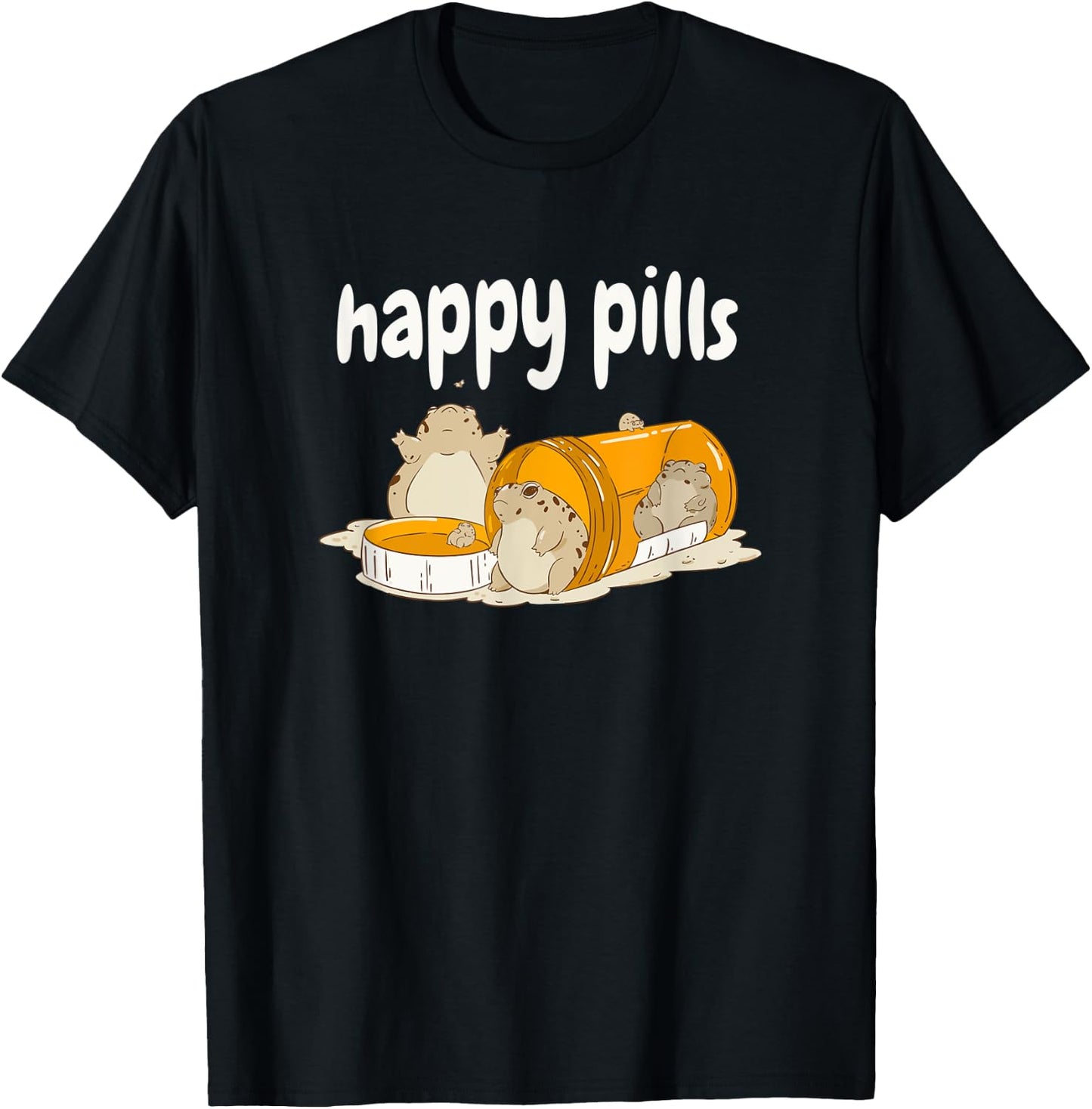 Desert Rain Frog Happy Pills T-Shirt - T-Shirt | Black