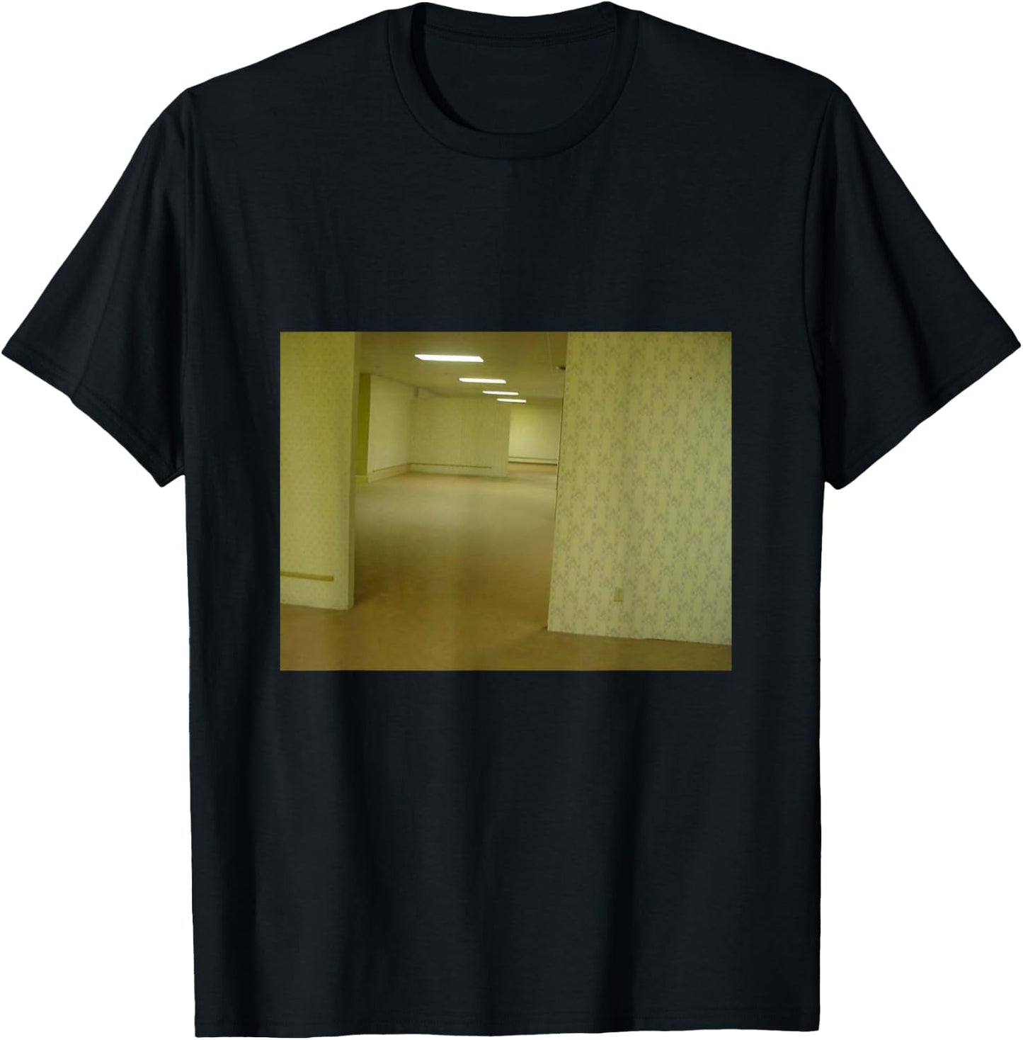 Welcome to The Backrooms Creepypasta Meme T-Shirt - T-Shirt | Black