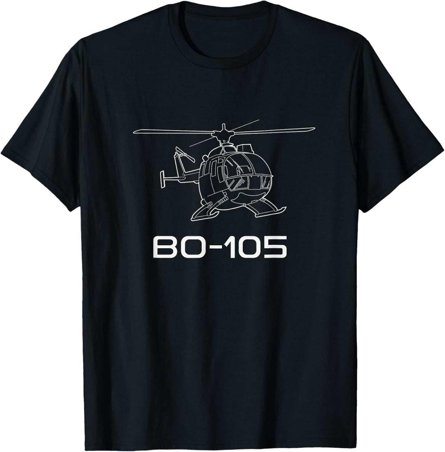 Helicopter Bo 105 T-Shirt - T-Shirt | Black