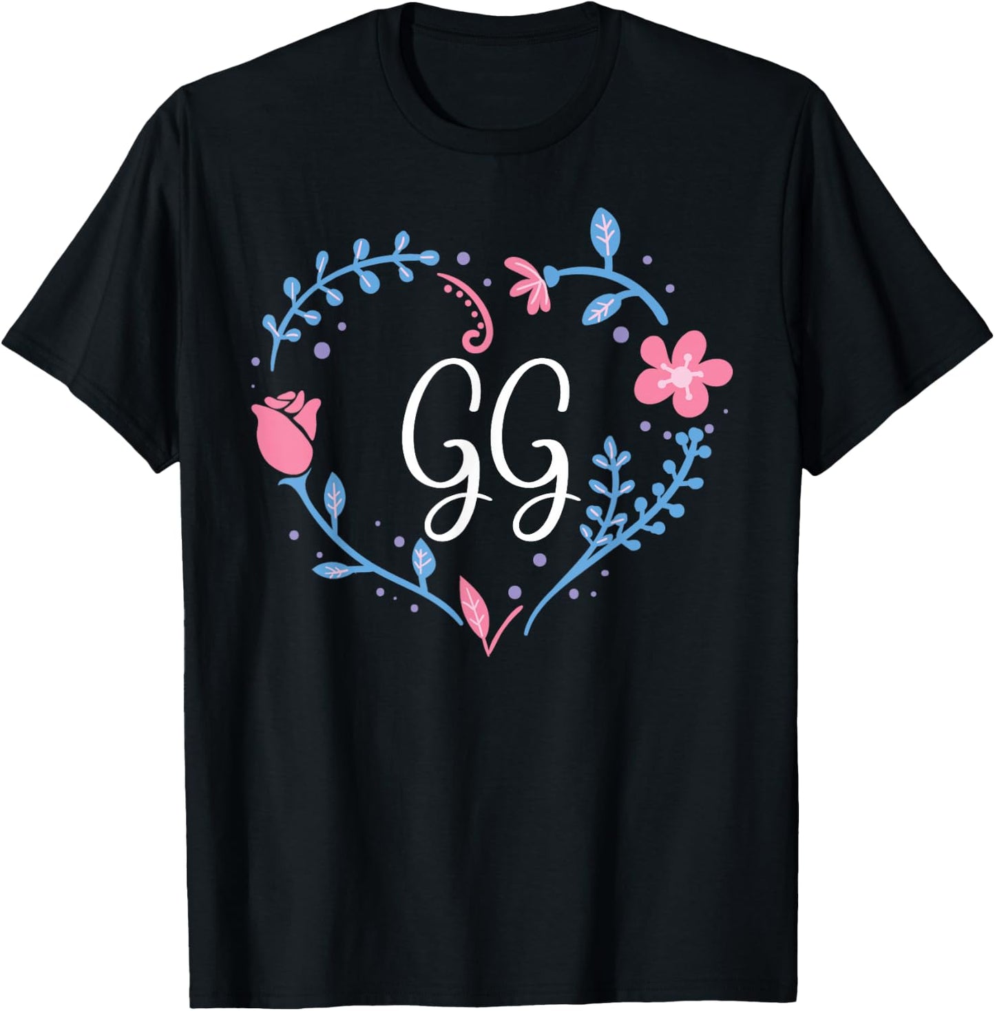 Flower Flora GG Grandma Christmas Birthday Gift T-Shirt - T-Shirt | Black
