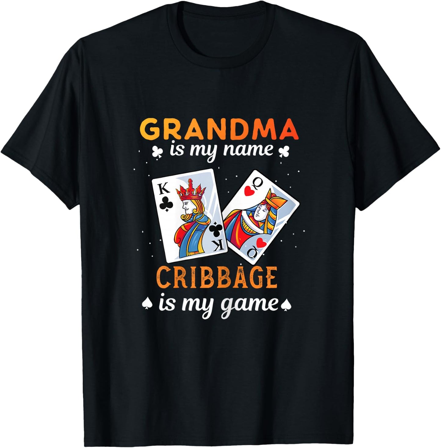 Cribbage Player Gift - Funny Cribbage Grandma T-Shirt - T-Shirt | Black