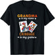 Cribbage Player Gift - Funny Cribbage Grandma T-Shirt - T-Shirt | Black