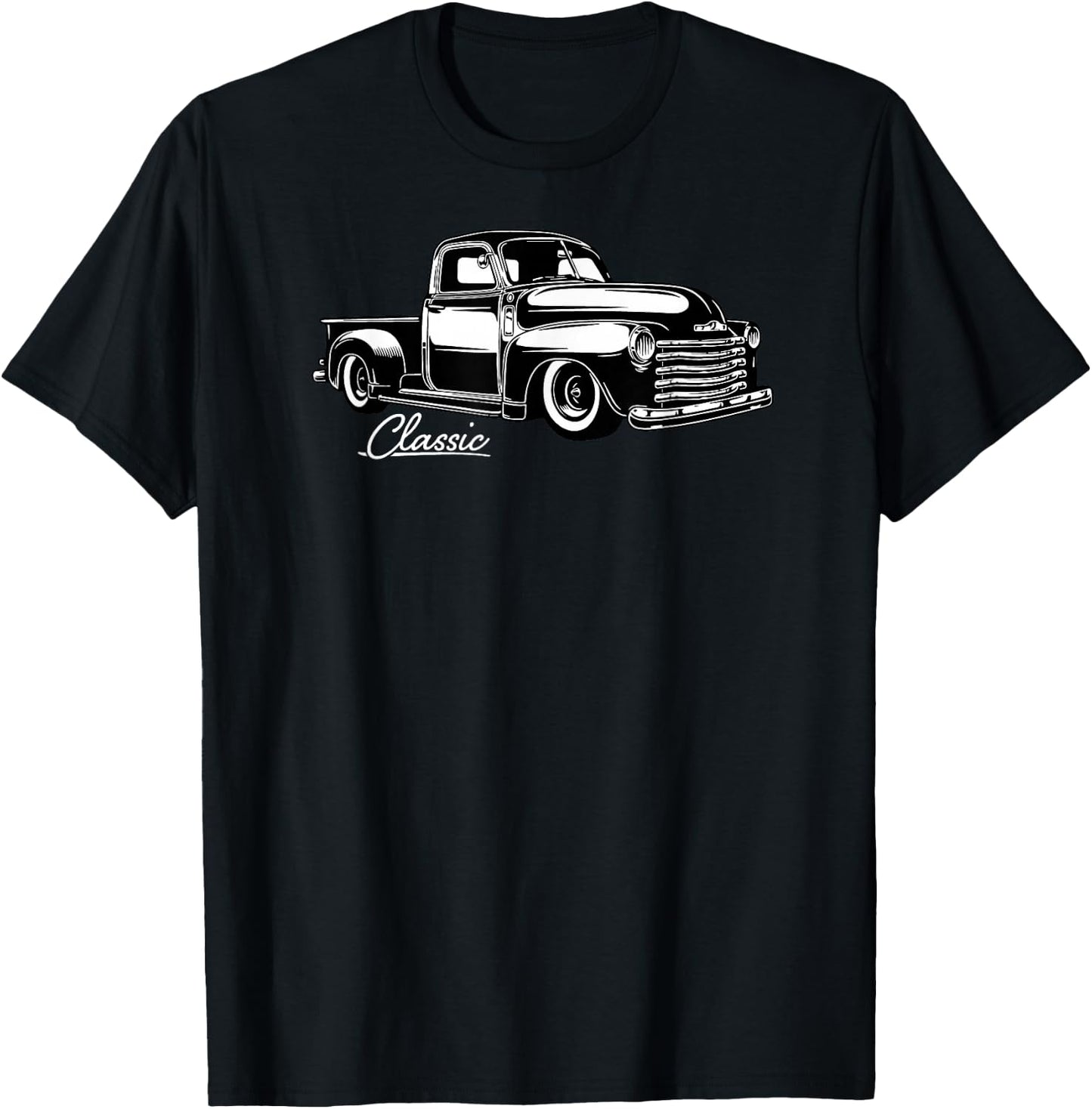1950's Truck Classic Design T-Shirt - T-Shirt | Black