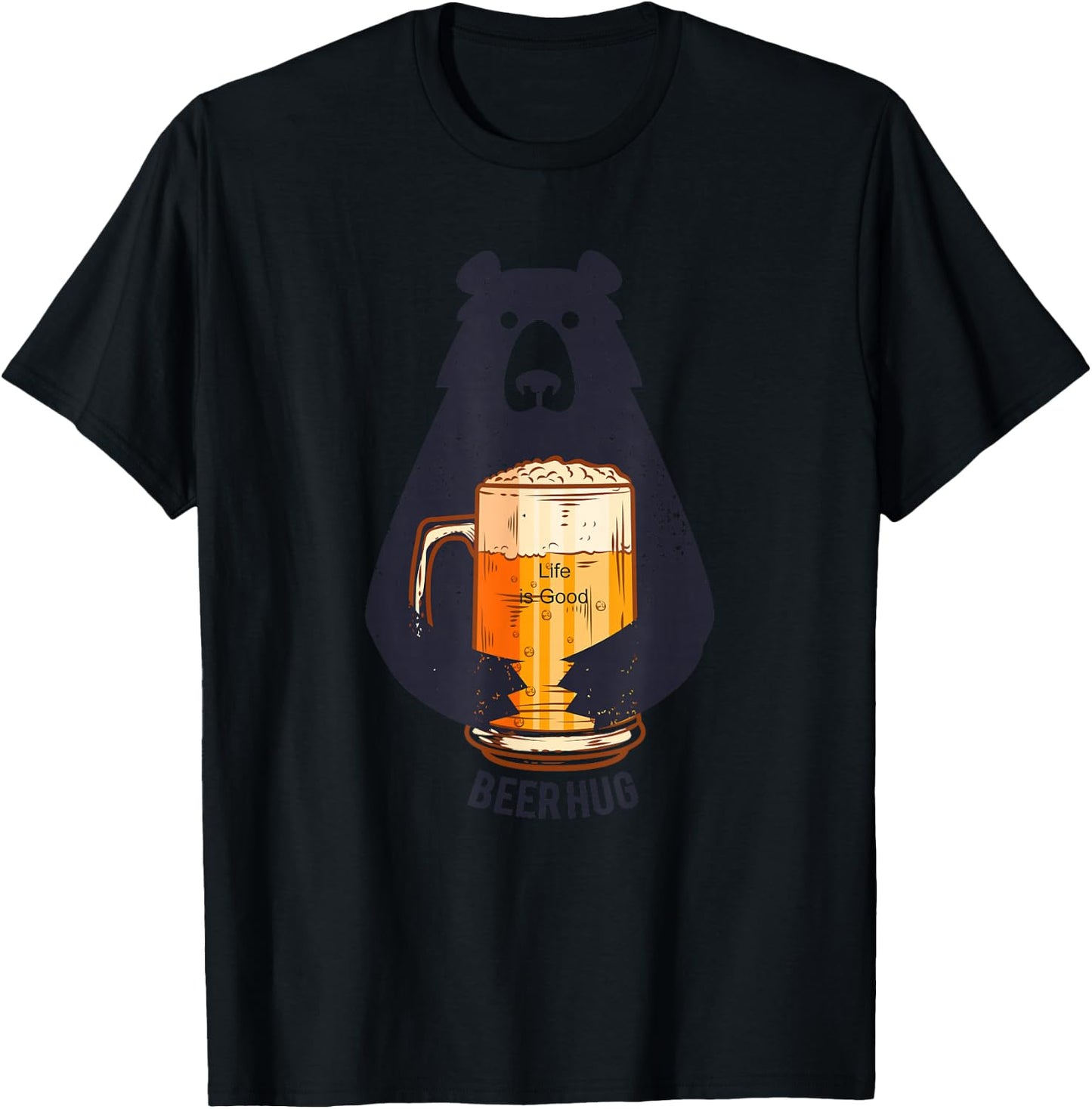 Bear, Beer, Beer Hug | IPA, Club T-Shirt - T-Shirt | Black