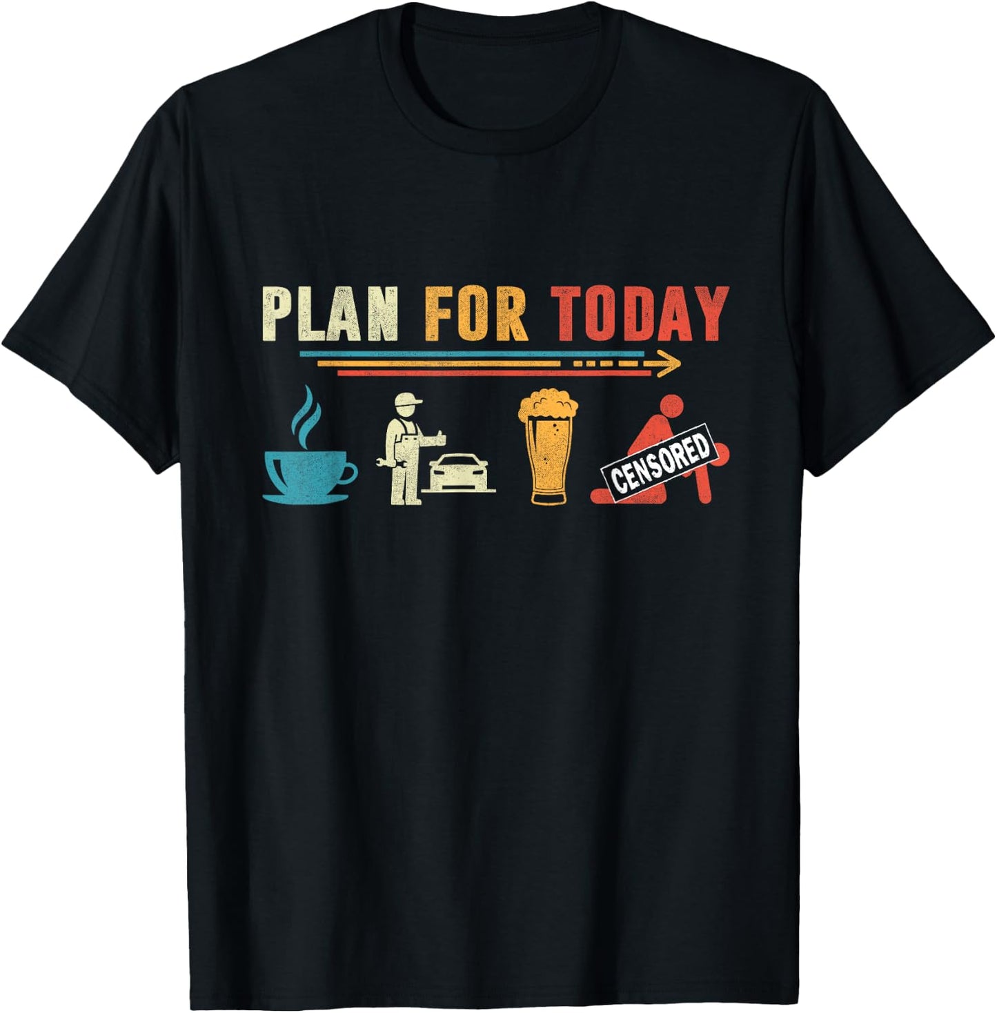 Mechanic Plan For Today Men Vintage T-Shirt - T-Shirt | Black