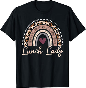 Making A Big Difference In A Small World Lunch Lady T-Shirt - T-Shirt | Black