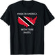 Made in America with Trini Parts - Trinidad and USA Pride T-Shirt - T-Shirt | Black