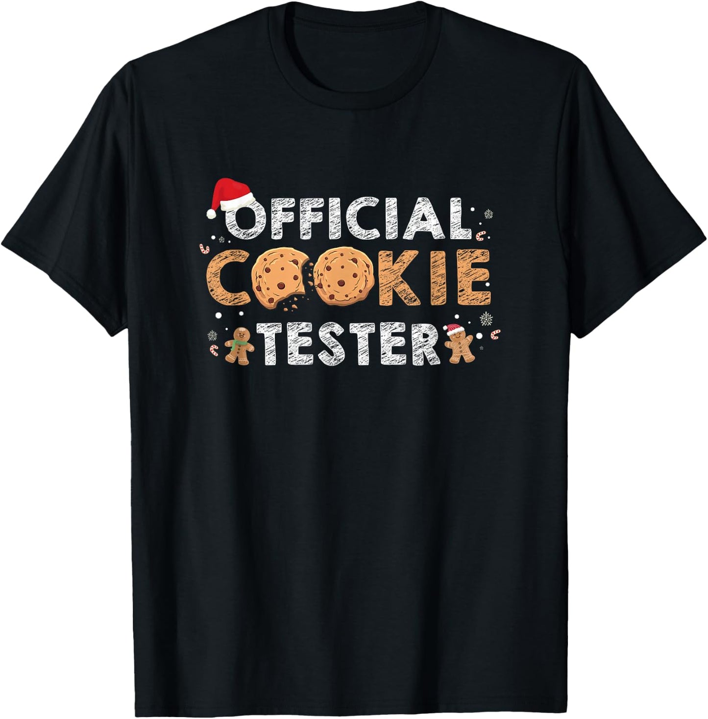 Official Cookie Tester - Christmas Cookies T-Shirt - T-Shirt | Black