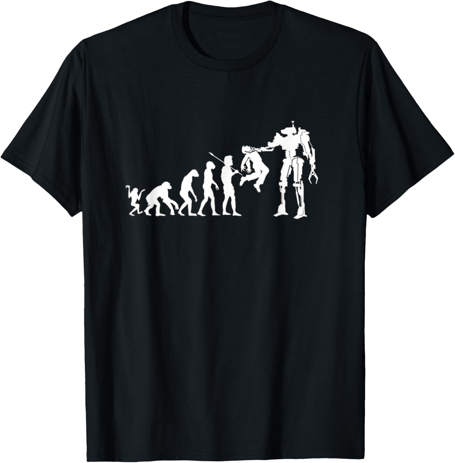 Funny Evolution to Termination T-Shirt - T-Shirt | Black