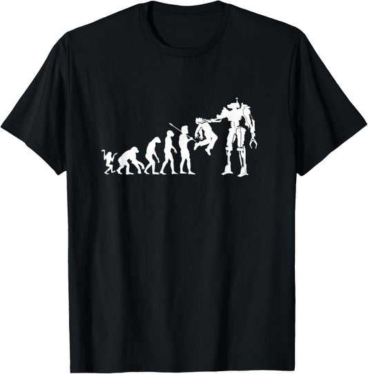 Funny Evolution to Termination T-Shirt - T-Shirt | Black