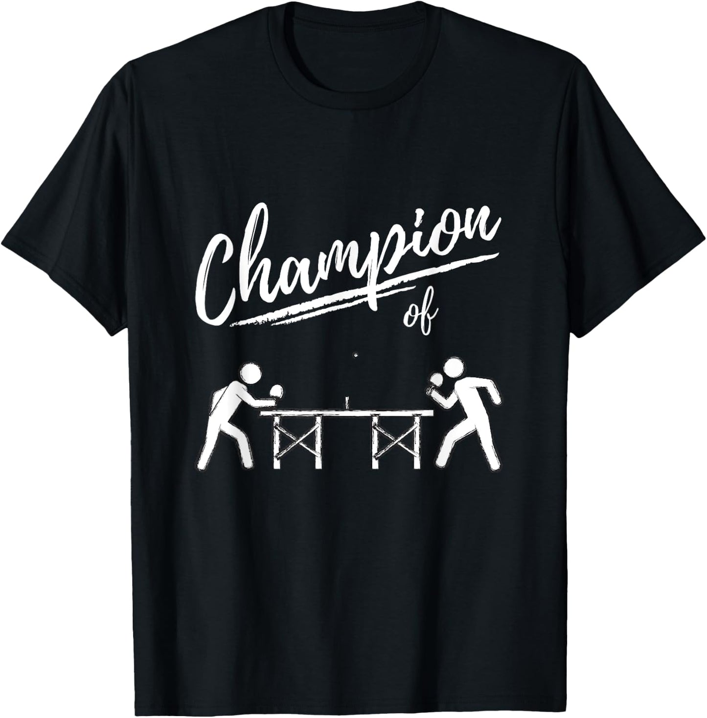 Champion of table tennis - table tennis player and ping pong T-Shirt - T-Shirt | Black