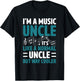 Funny Music Uncle - Cool Uncle for Musicians T-Shirt - T-Shirt | Black