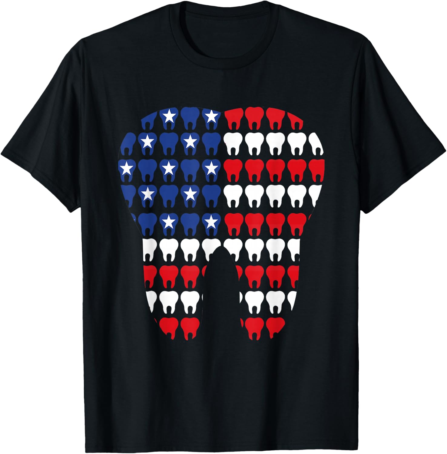Happy 4th July American Dental Squad Dental Assistant T-Shirt - T-Shirt | Black