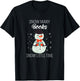 Snow Many Books Snow Little Time Christmas Bookworm Snowman T-Shirt - T-Shirt | Black