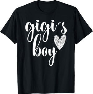 Funny Matching Gigi Boy for Grandma Whit Boy - Mother's Day T-Shirt - T-Shirt | Black