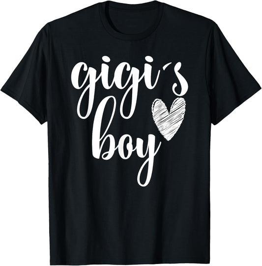 Funny Matching Gigi Boy for Grandma Whit Boy - Mother's Day T-Shirt - T-Shirt | Black