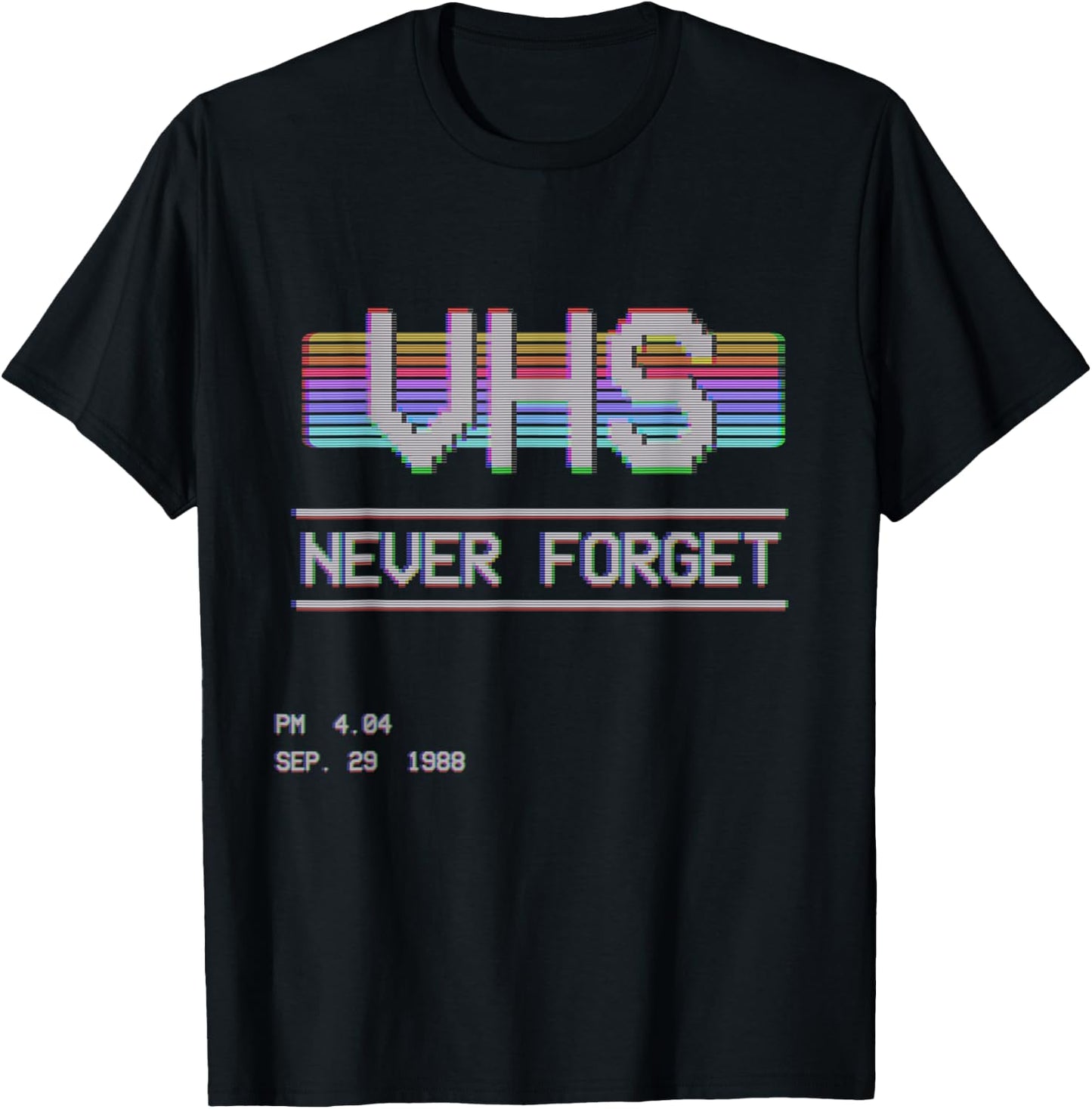 Never Forget VHS VCR Tape Retro Vintage 80s 90s T-Shirt - T-Shirt | Black