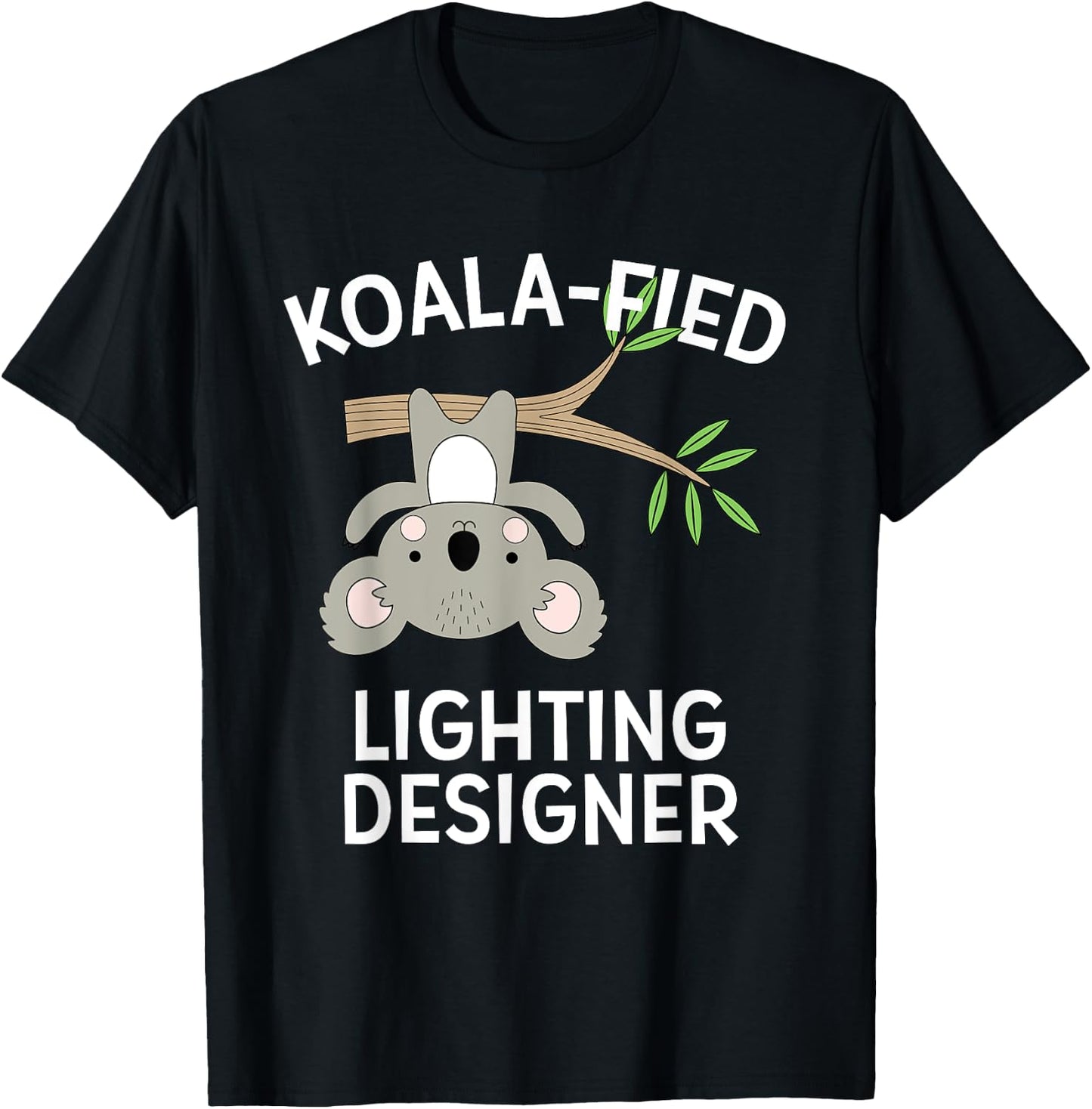 Cute Koala Lighting Designer Shirt Funny Appreciation Gift T-Shirt - T-Shirt | Black