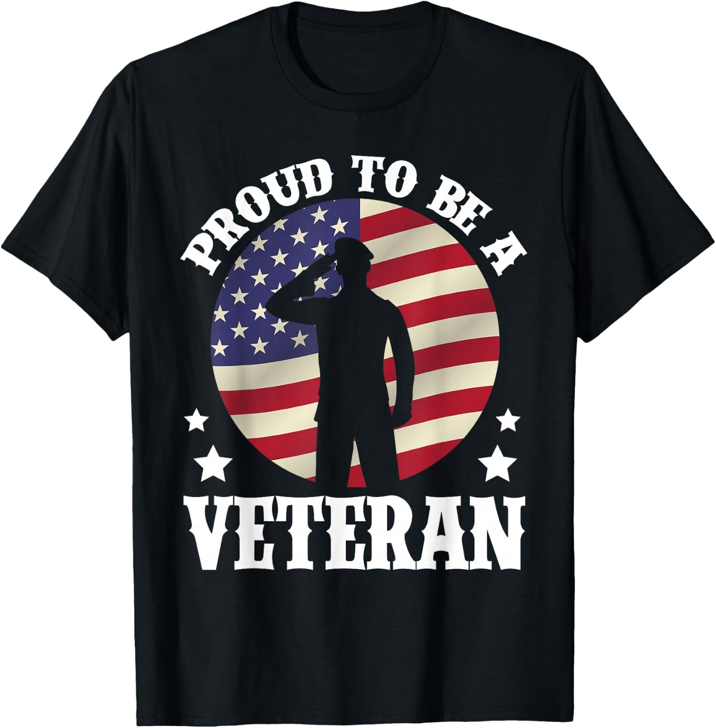 Proud Be A Veteran of The USA Veteran Veterans Day T-Shirt - T-Shirt | Black