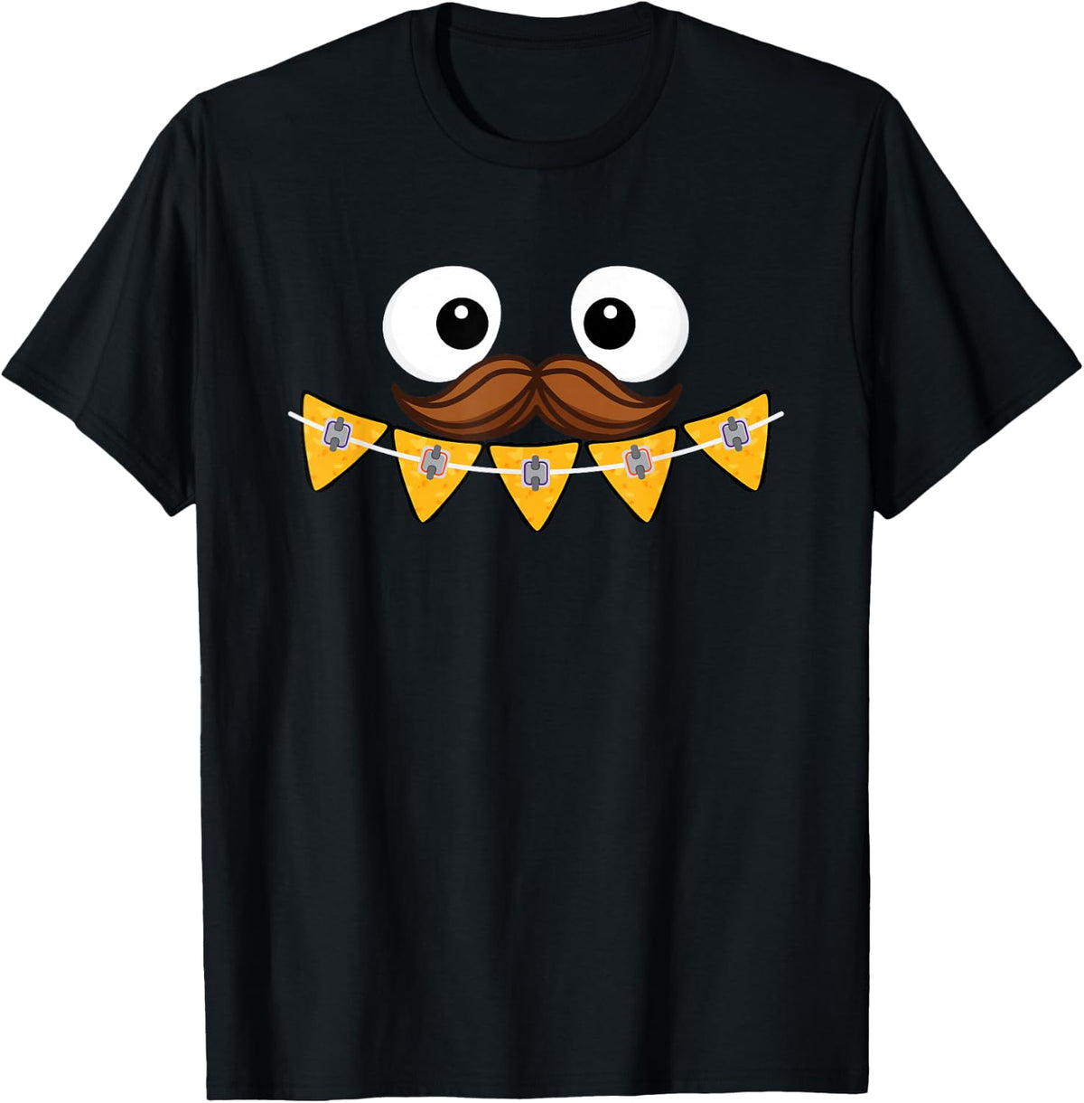 Orthodontist Cinco de Mayo Dental Brace Rubber Bands Nachos T-Shirt - T-Shirt | Black