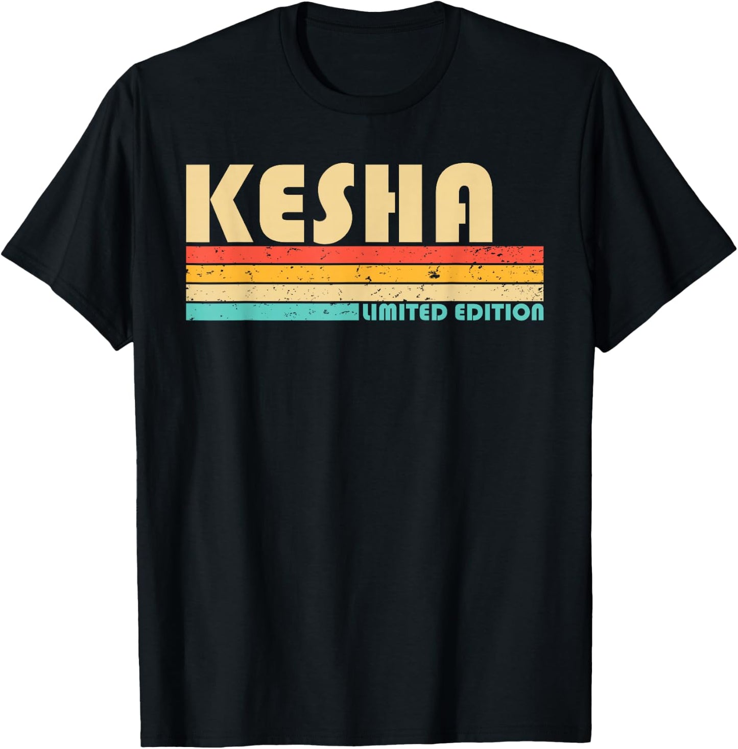 Kesha Name Personalized Retro Vintage 80s 90s Birthday T-Shirt - T-Shirt | Black