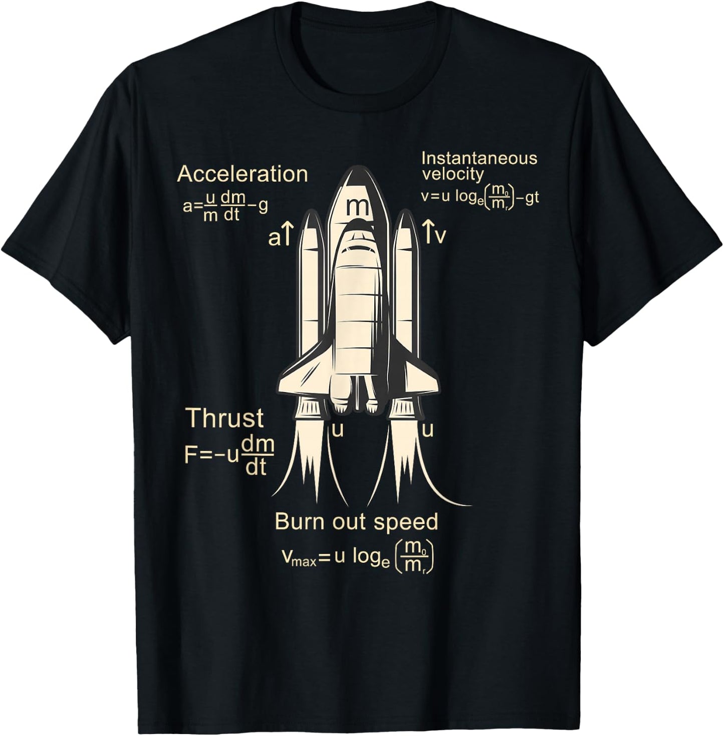 Rocket propulsion - Rocket science, Aerospace Engineering T-Shirt - T-Shirt | Black