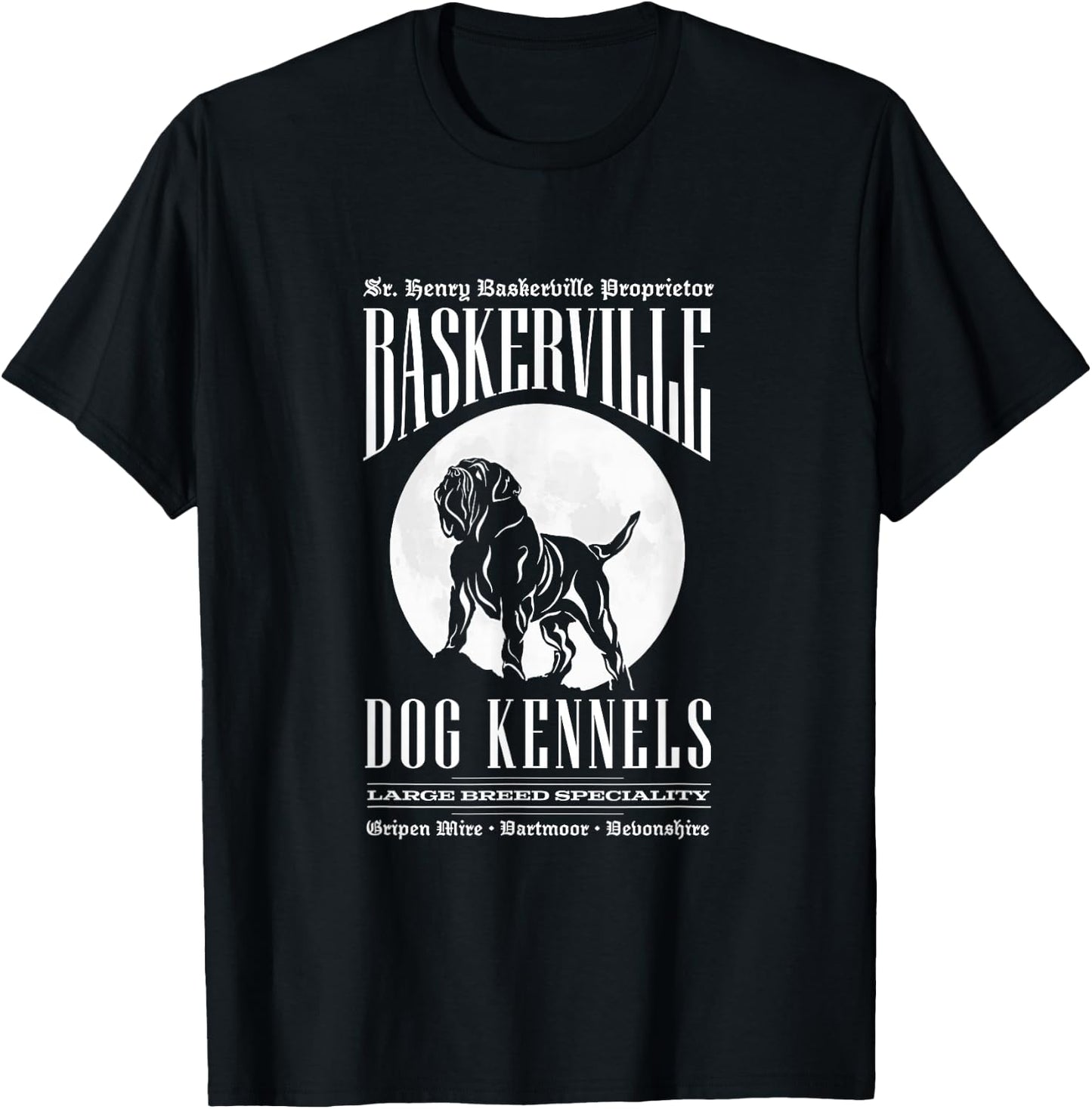 Baskerville Sherlock Holmes Kennel T-Shirt - T-Shirt | Black