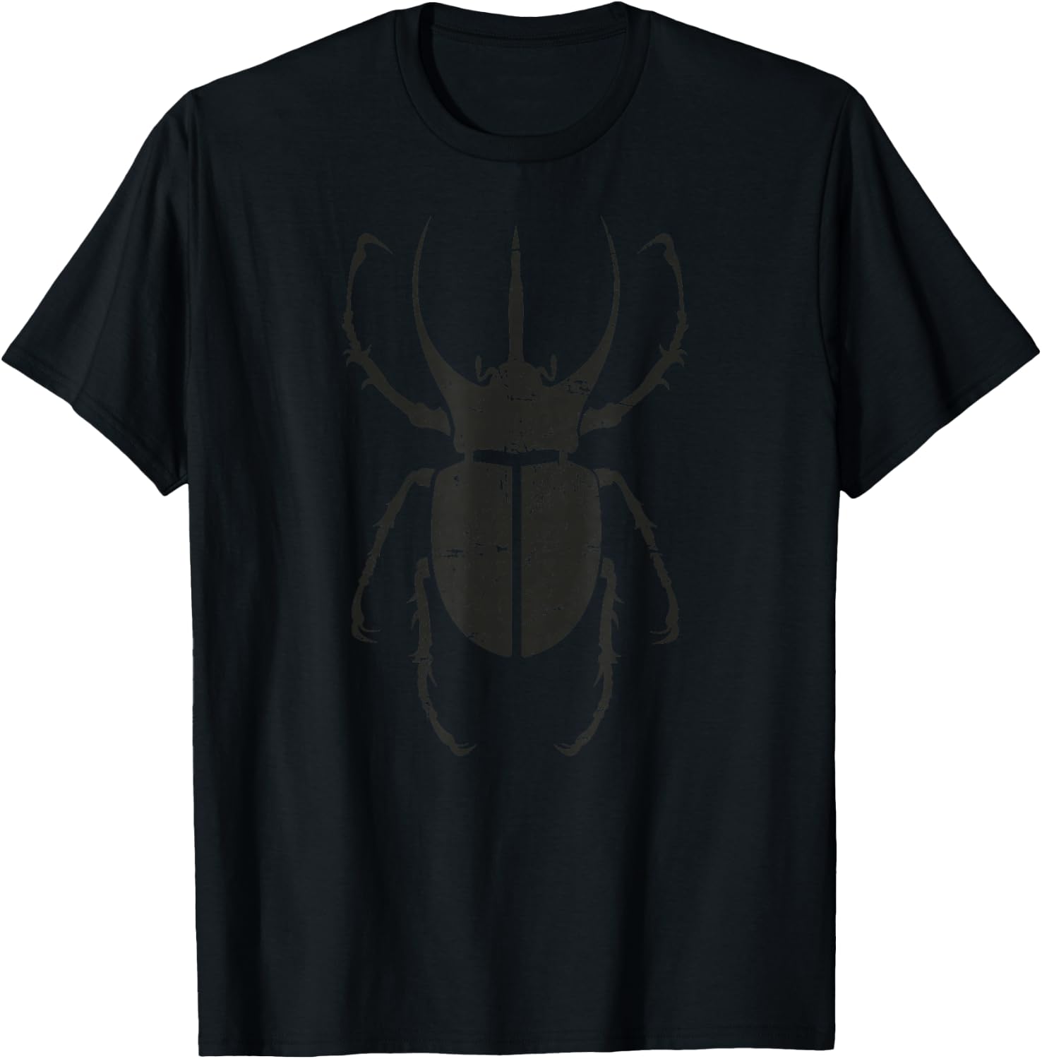 Distressed Bug, Beetle & Insect Entomologist Gift - Beetle T-Shirt - T-Shirt | Black