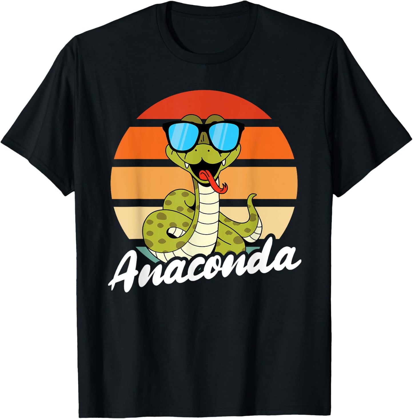 Cute Anaconda Sunglasses T-Shirt - T-Shirt | Black