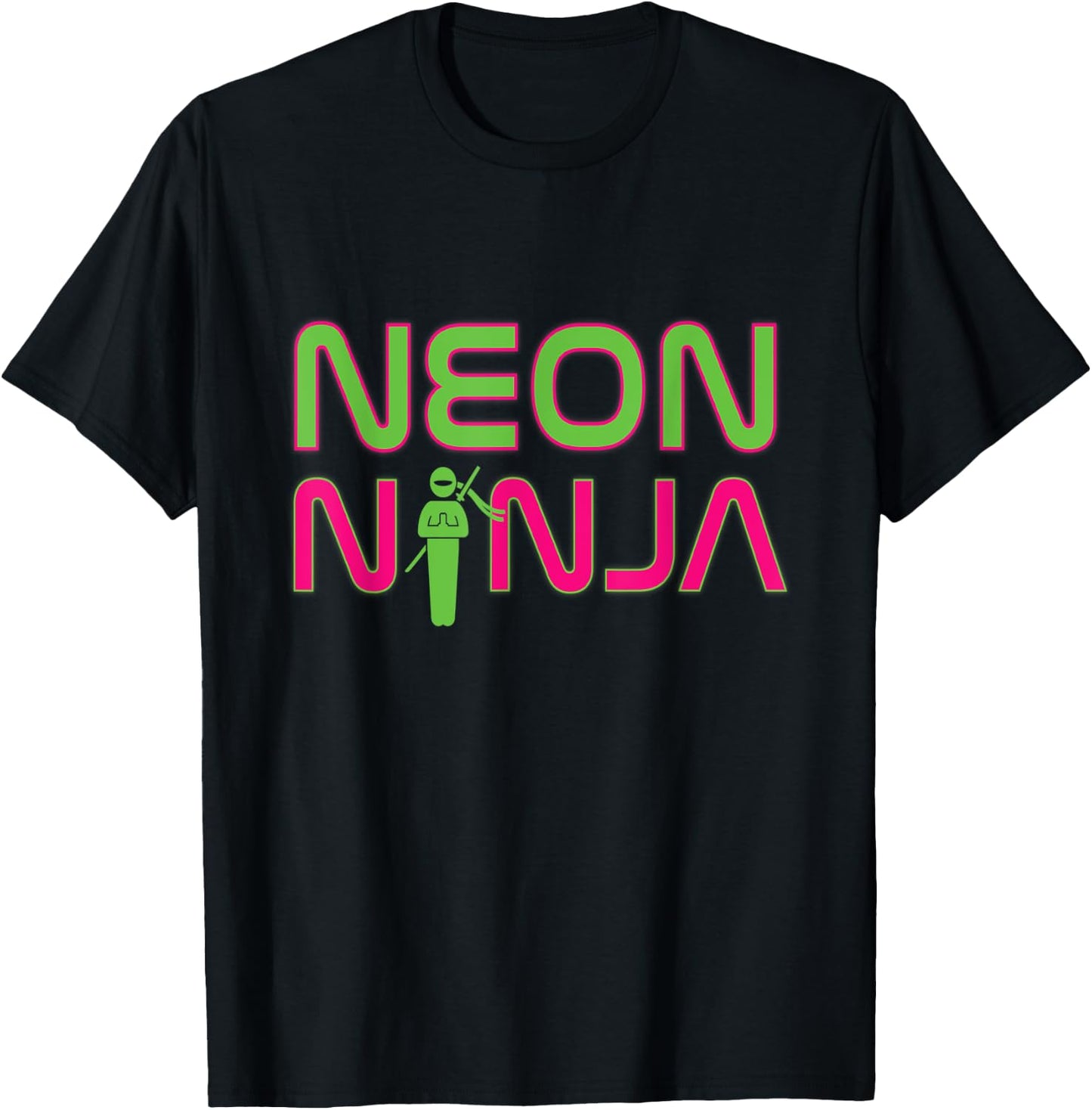 Neon Ninja I Electronic Raver Music DJ Festival Rave T-Shirt - T-Shirt | Black